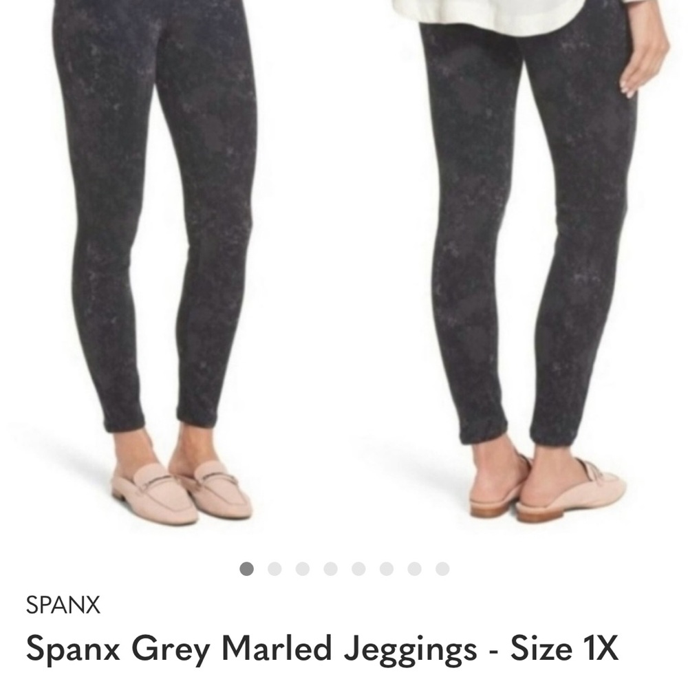 Spanx Grey Marled Jeggings - Size 1X